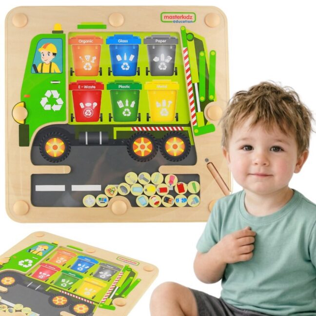 magnetiline tahvel jäätme sorteerimine – MASTERKIDZ magnetiline tahvel jäätme sorteerimine Montessori Recycling veok