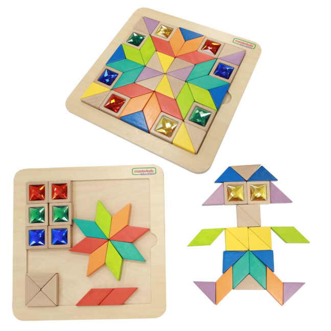 tangram värv kujund õppimine – MASTERKIDZ Montessori tangram värv ja kujund õppimine mosaiik pusle