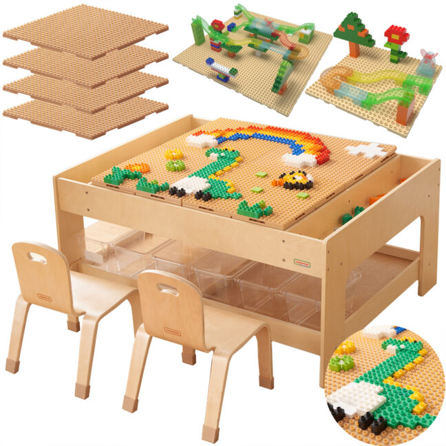 MASTERKIDZ puidust arendav Table + STEM WALL ACCESSORIES + 359 tk