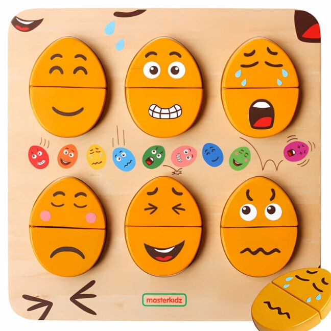 eggs emotion õppimine tahvel – MASTERKIDZ puidust Eggs Emotion õppimine tahvel - mida Humor? Montessori