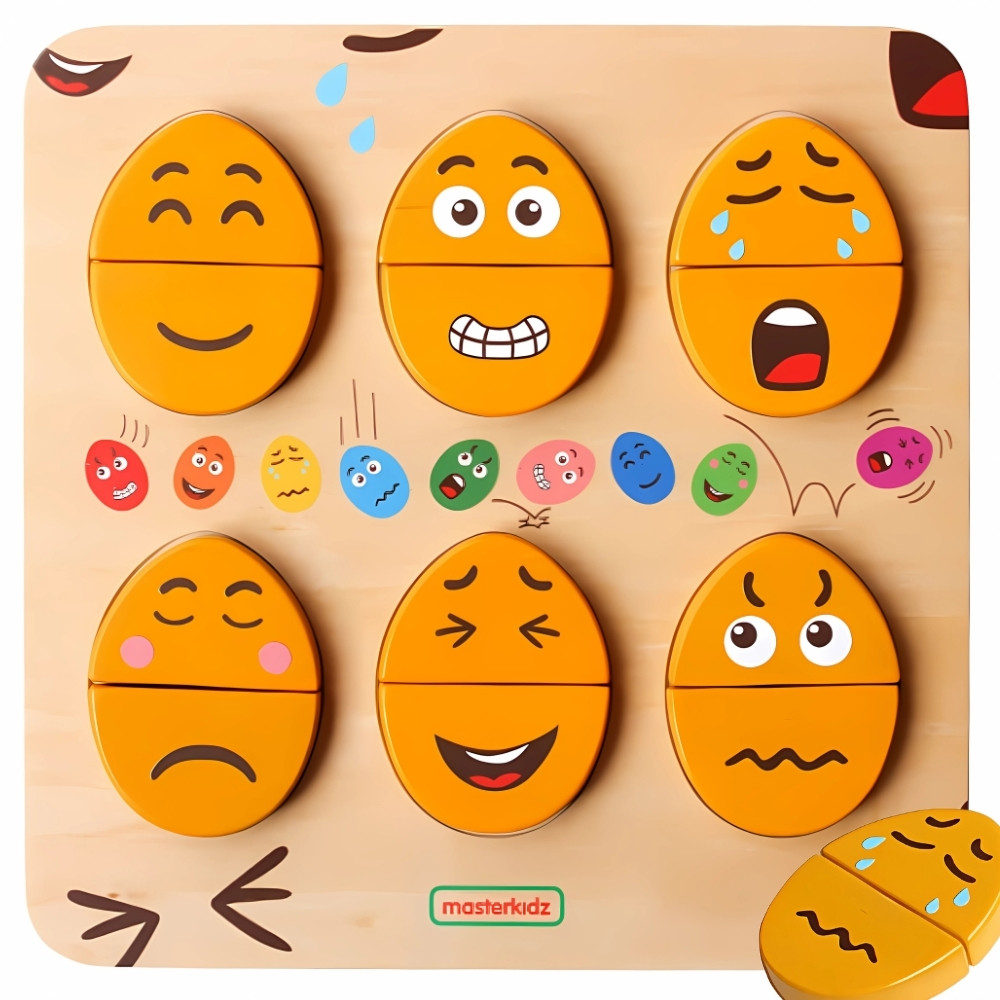 eggs emotion õppimine tahvel – MASTERKIDZ puidust Eggs Emotion õppimine tahvel - mida Humor? Montessori