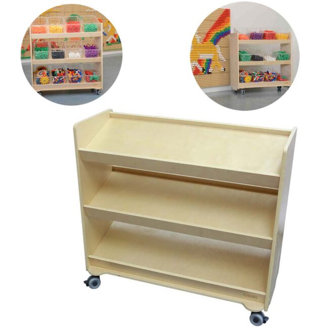 riiul rattad shelves stem – MASTERKIDZ riiul rattad - 3 Shelves STEM tahvel tarvikud 800H x 800L