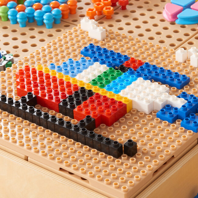 stem ehitus klots mäng – detailvaade