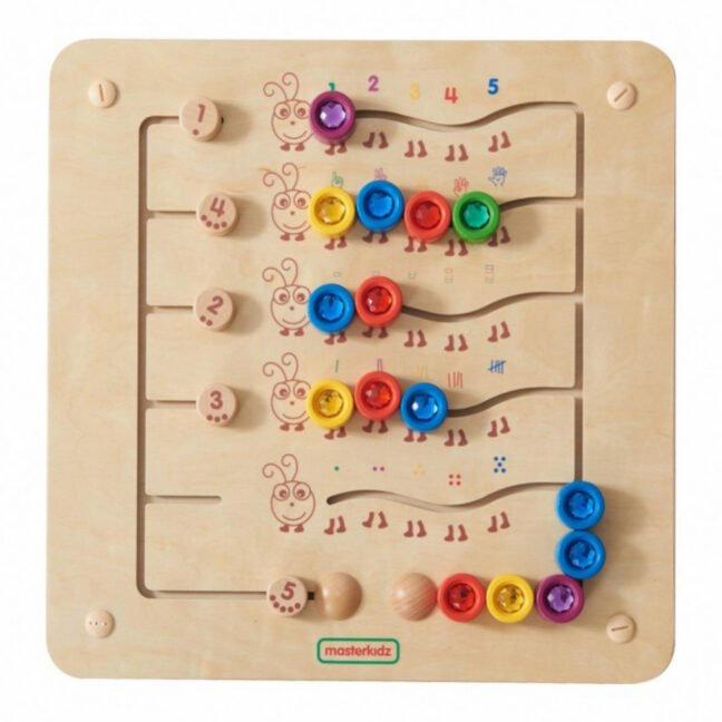 värviline caterpillars õppimise numbrid – MASTERKIDZ värviline Caterpillars õppimise numbrid ja Quantities - Montessori arendav sein tahvel