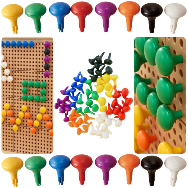 värviline jumbo pegs stem – MASTERKIDZ värviline Jumbo Pegs STEM tahvel 64 tk - 8 värvid