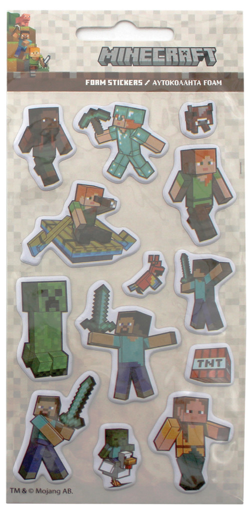 Minecraft Adventures reljeefsete vahtkleepsude komplekt – tootepilt