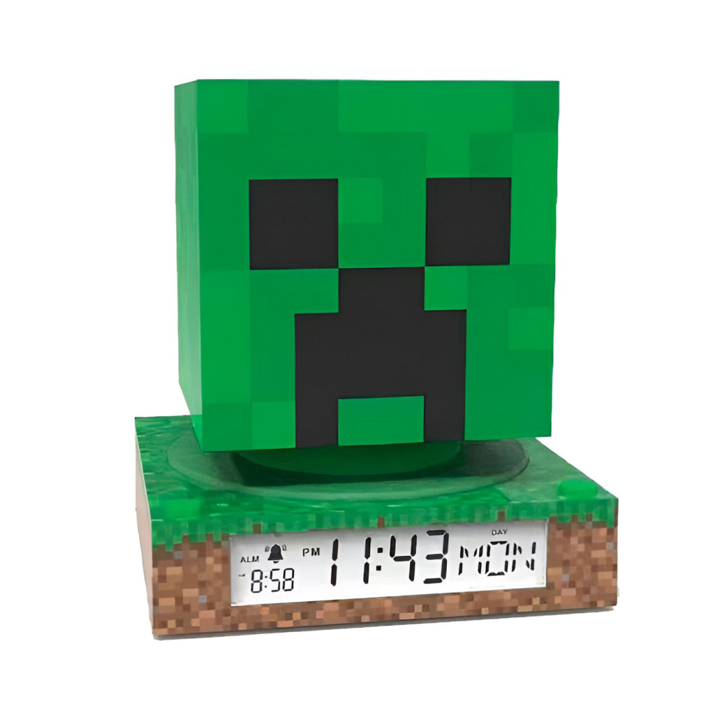 Minecraft Creeper 3D-öölamp ja äratuskell – tootepilt