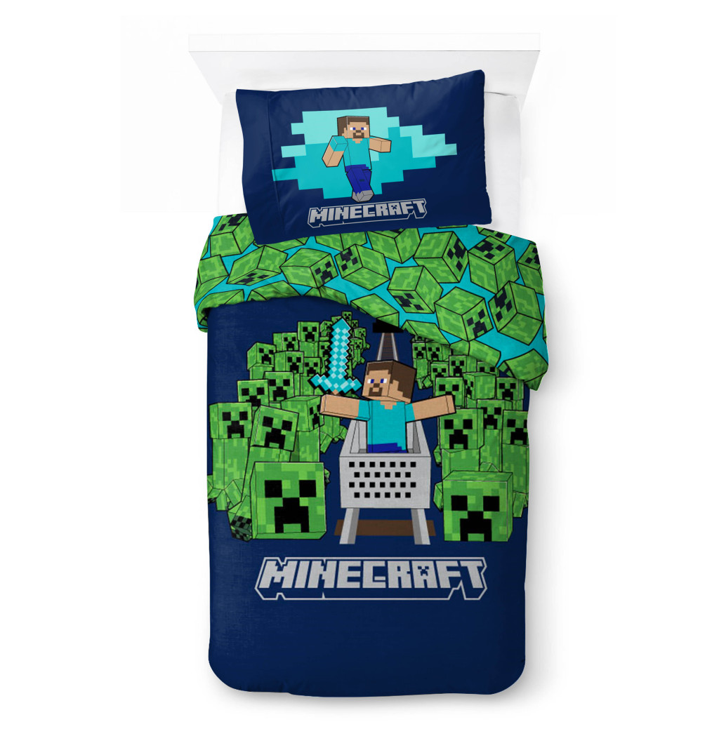 Minecraft Game Over Creepers voodipesukomplekt 140x200cm, 70x90 cm – tootepilt