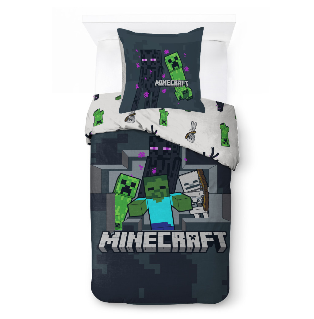 Minecraft Last Block Standing voodipesukomplekt 140×200 cm, 70×90 cm – tootepilt