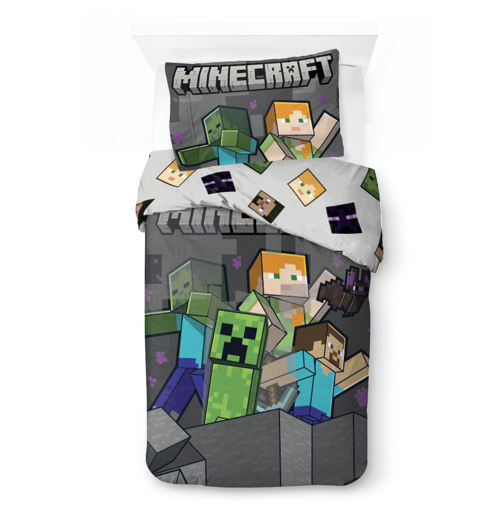 Minecraft Mob Fushion Mayhem voodipesukomplekt 140×200 cm, 70×90 cm – tootepilt