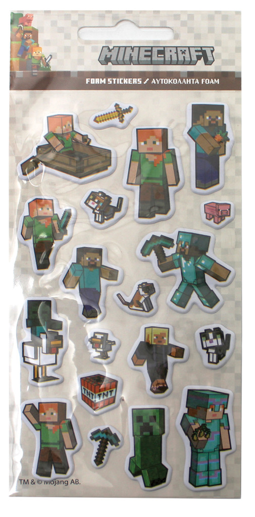 Minecraft Pixel Pals reljeefsete vahtkleepsude komplekt – tootepilt