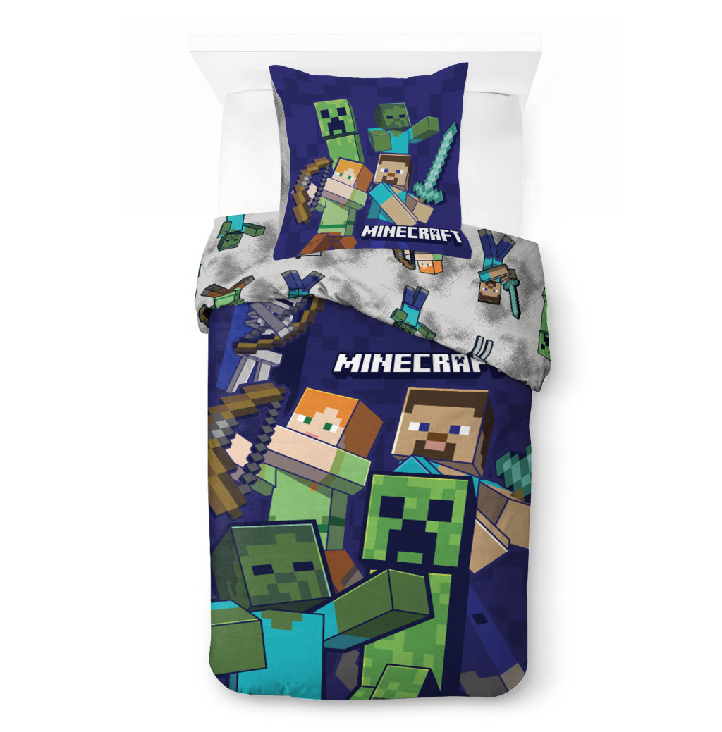 Minecraft Realms voodipesukomplekt 140×200cm, 70×90 cm – tootepilt