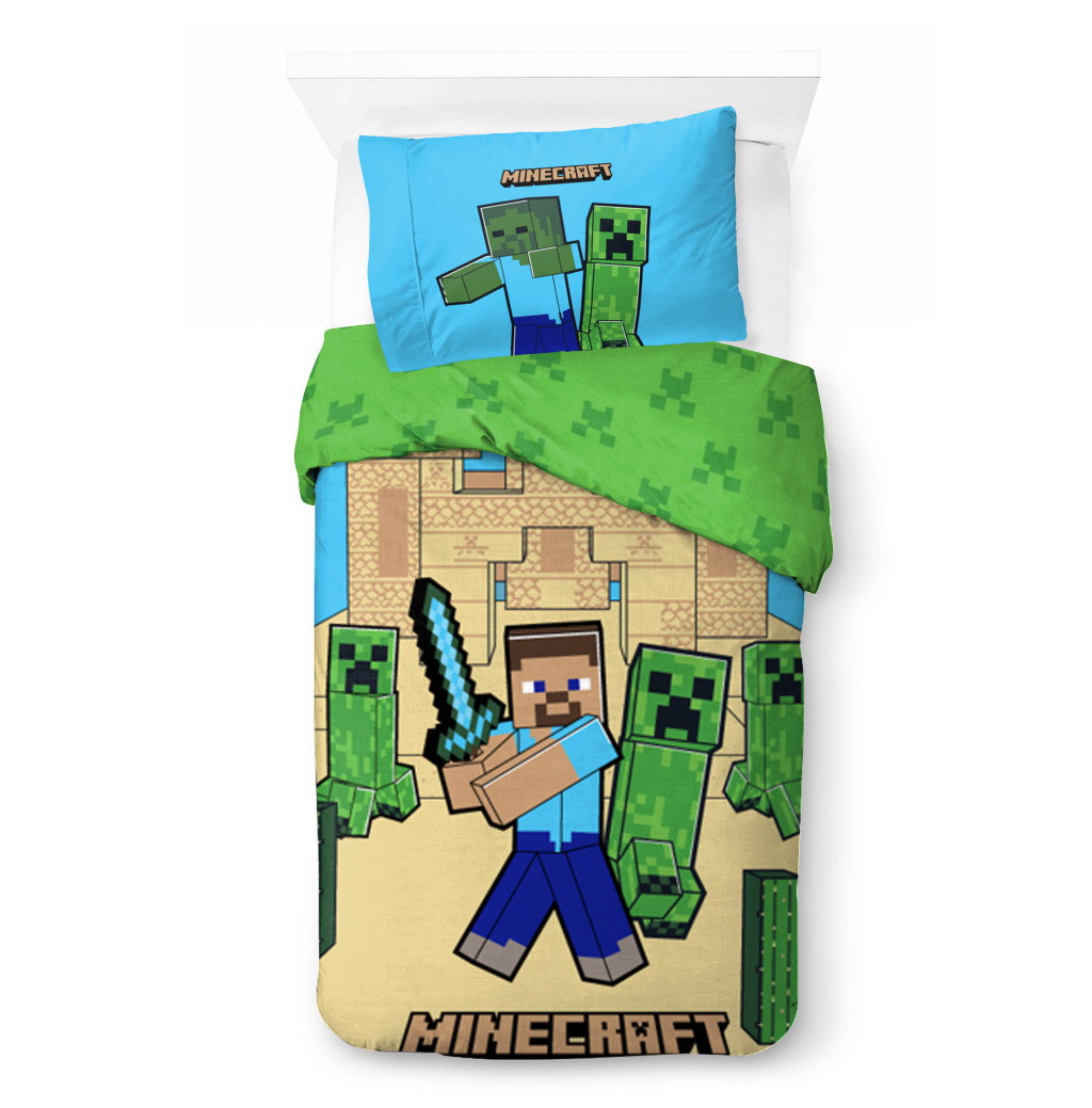 Minecraft Sand Castles voodipesukomplekt 140x200cm, 70x90 cm – tootepilt