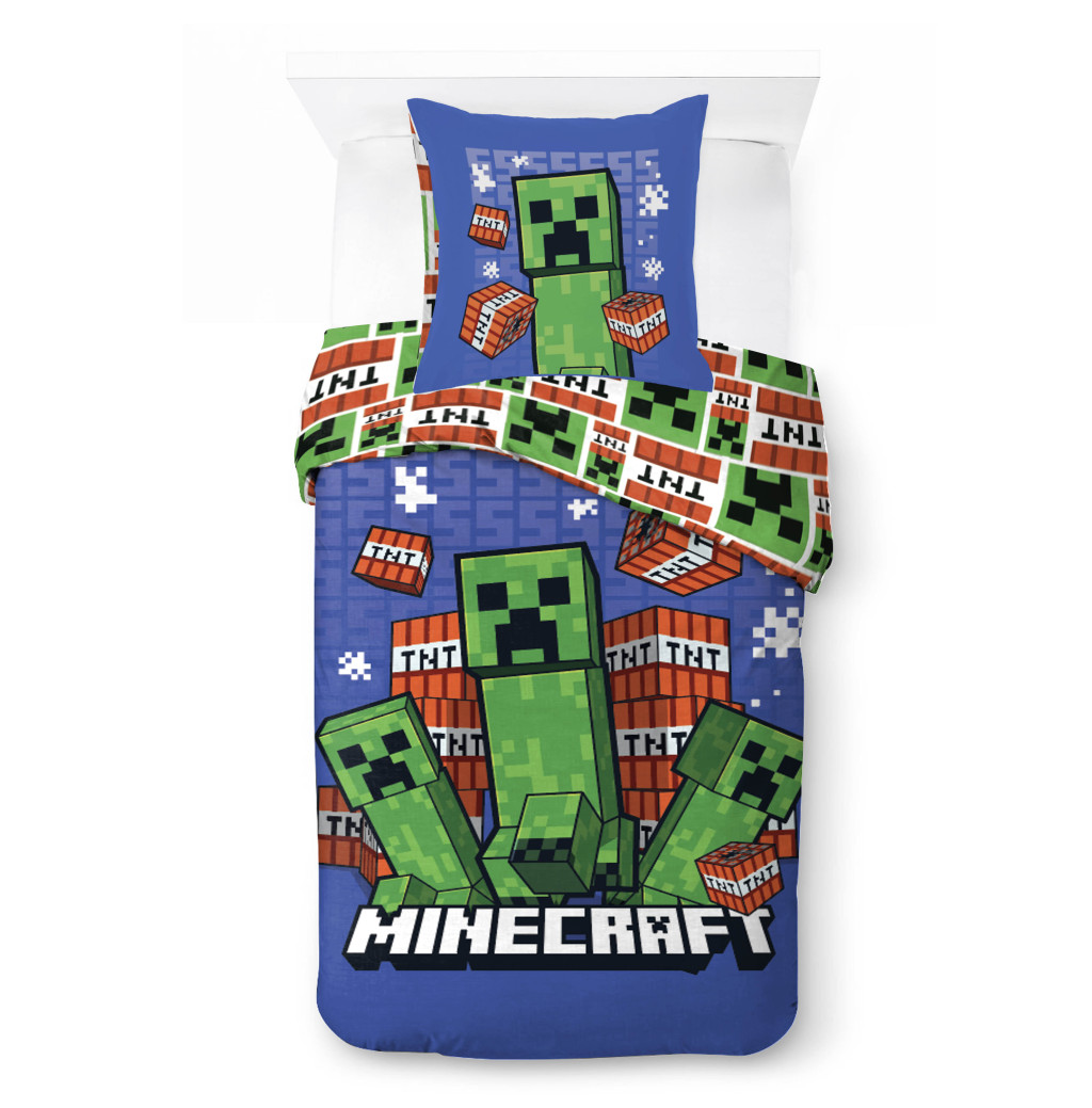 Minecraft Survive the Spiral voodipesukomplekt 140×200cm, 70×90 cm – tootepilt