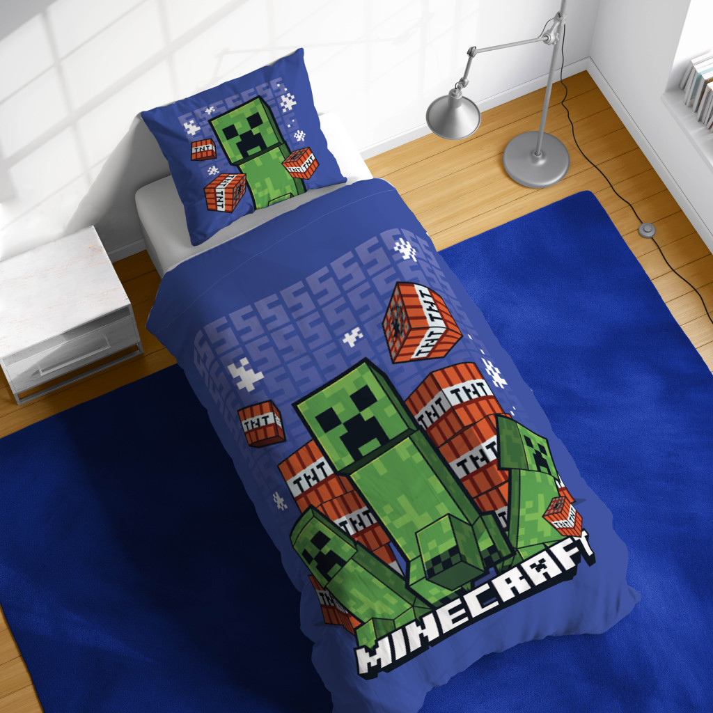 Minecraft Survive the Spiral voodipesukomplekt 140×200cm, 70×90 cm – detailvaade 2