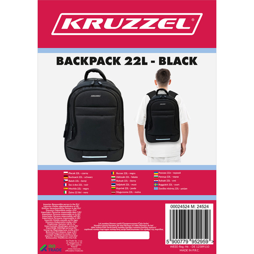 Must seljakott, 22 l