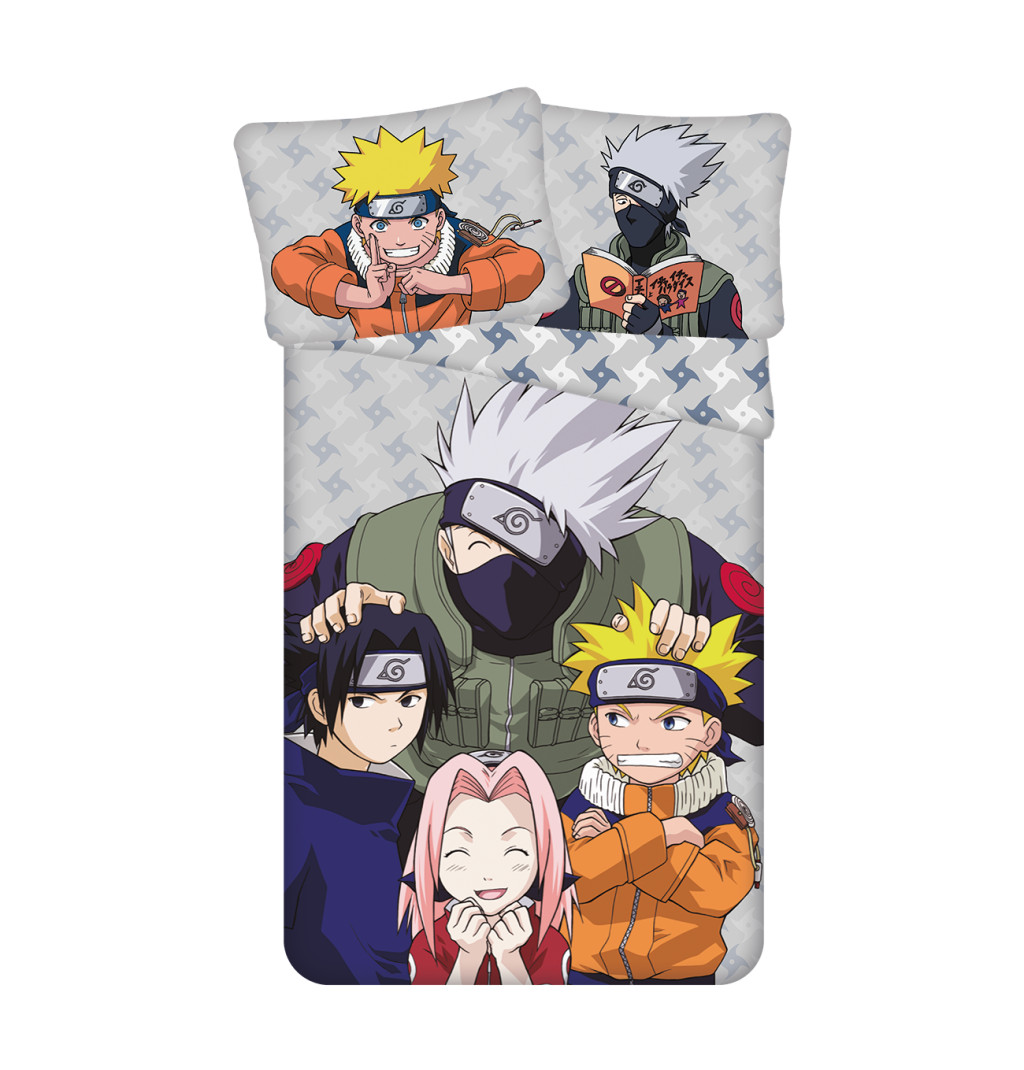 Naruto Grey voodipesukomplekt 140x200cm, 70x90 cm – tootepilt