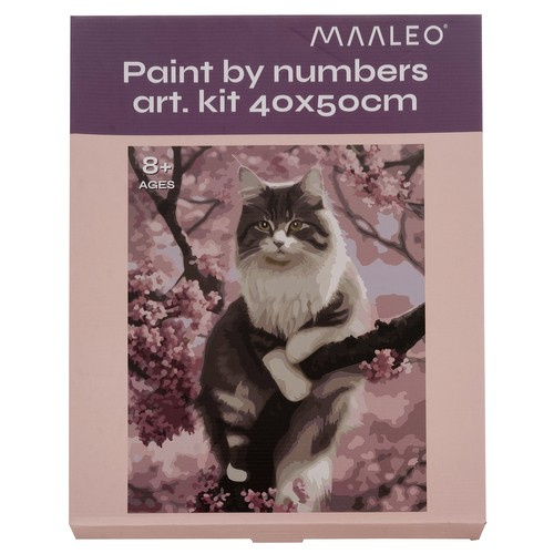 Numbrite järgi maalimise komplekt „Kass“, 40 × 50 cm