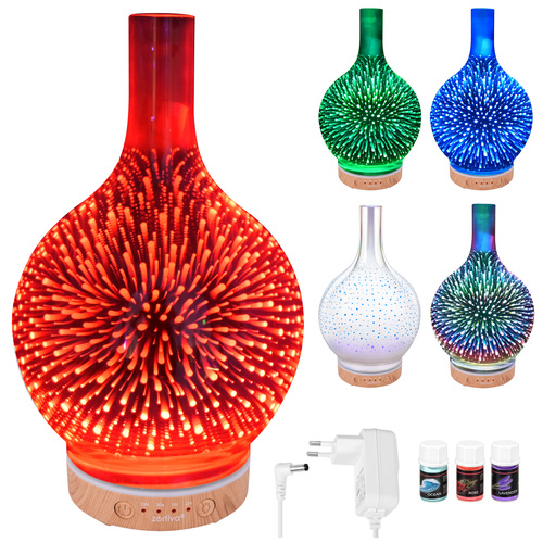 Õhuniisutaja ja aroomihajuti RGB LED-lambi ning 3D-efektiga