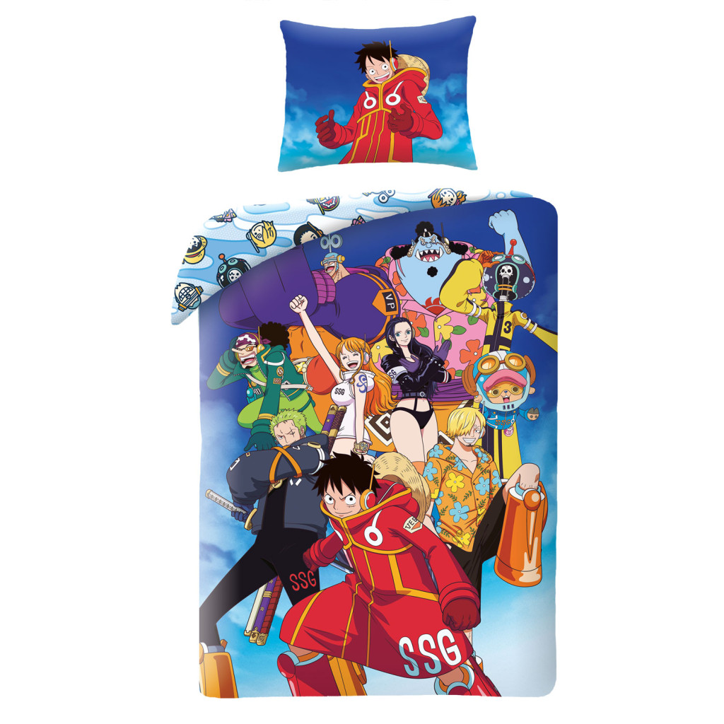One Piece SSG voodipesukomplekt 140×200cm, 70×90 cm mikrokiud – tootepilt