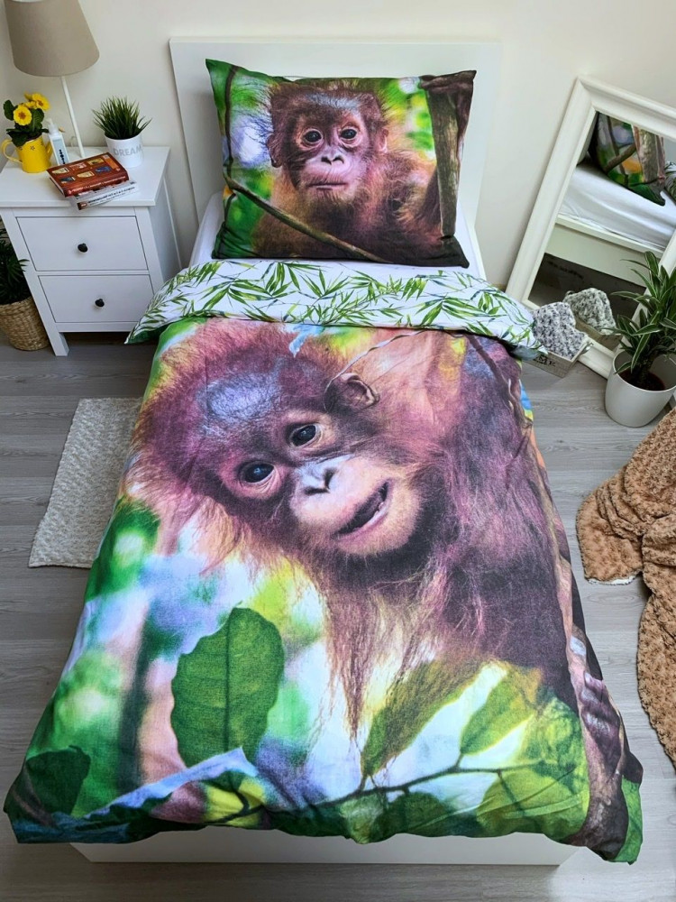 Orangutan bedding cover 140×200cm, 70×90 cm – detailvaade 2