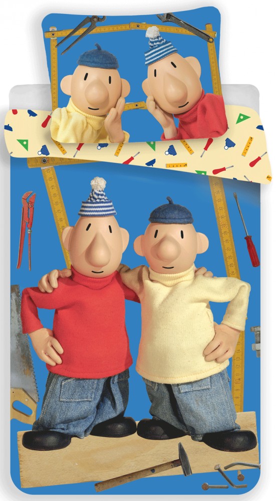 Pat and Mat Blue voodipesukomplekt 140×200 cm, 70×90 cm – tootepilt