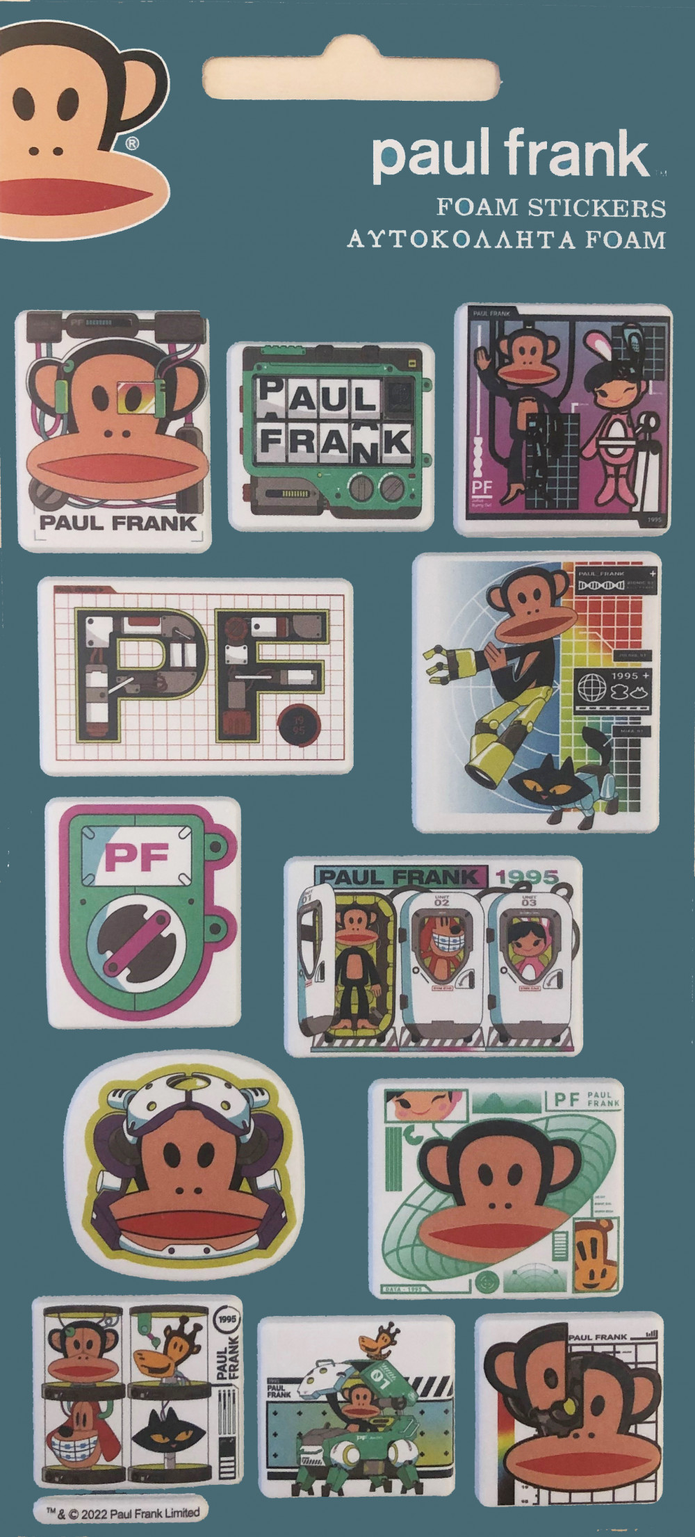 Paul Frank Monkey reljeefsete vahtkleepsude komplekt – tootepilt