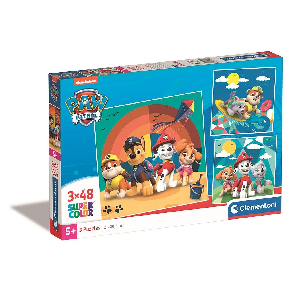 Paw Patrol Beach 3×48-osaline pusle Clementoni – tootepilt