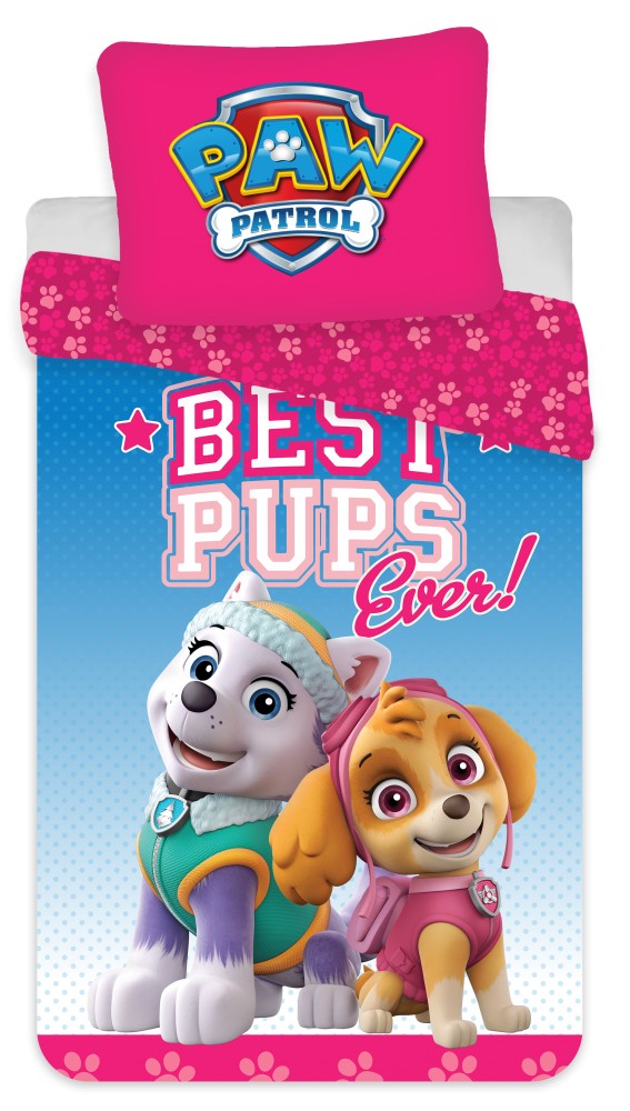 Paw Patrol Best Girls Ever Children's voodipesukomplekt 100x135cm, 40x60 cm – tootepilt