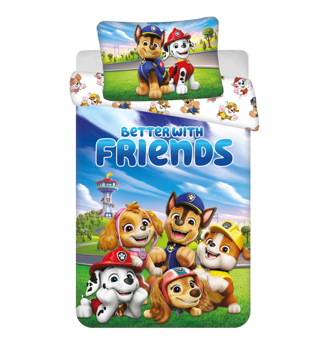 Paw Patrol Better With Friends children's bedding cover 100x135cm, 40x60 cm – tootepilt
