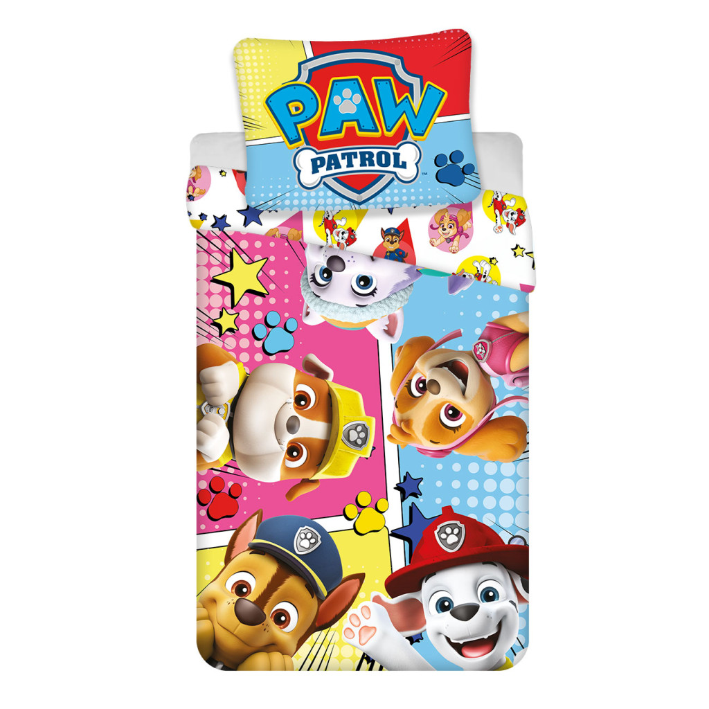 Paw Patrol Comic children's voodipesukomplekt 100x135cm, 40x60 cm – tootepilt
