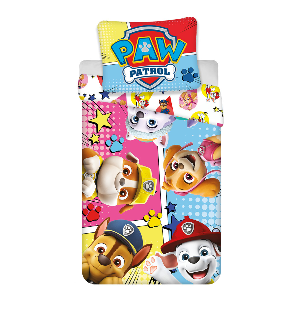 Paw Patrol Comic voodipesukomplekt 140x200cm, 70x90 cm – tootepilt