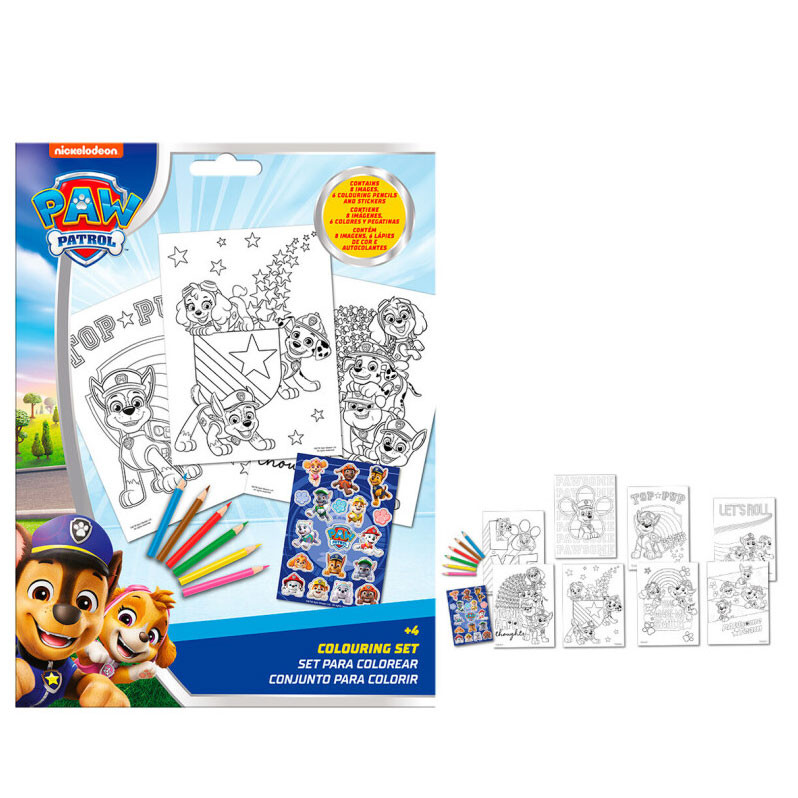 Paw Patrol Duty Calls värvimiskomplekt kleepsudega – tootepilt