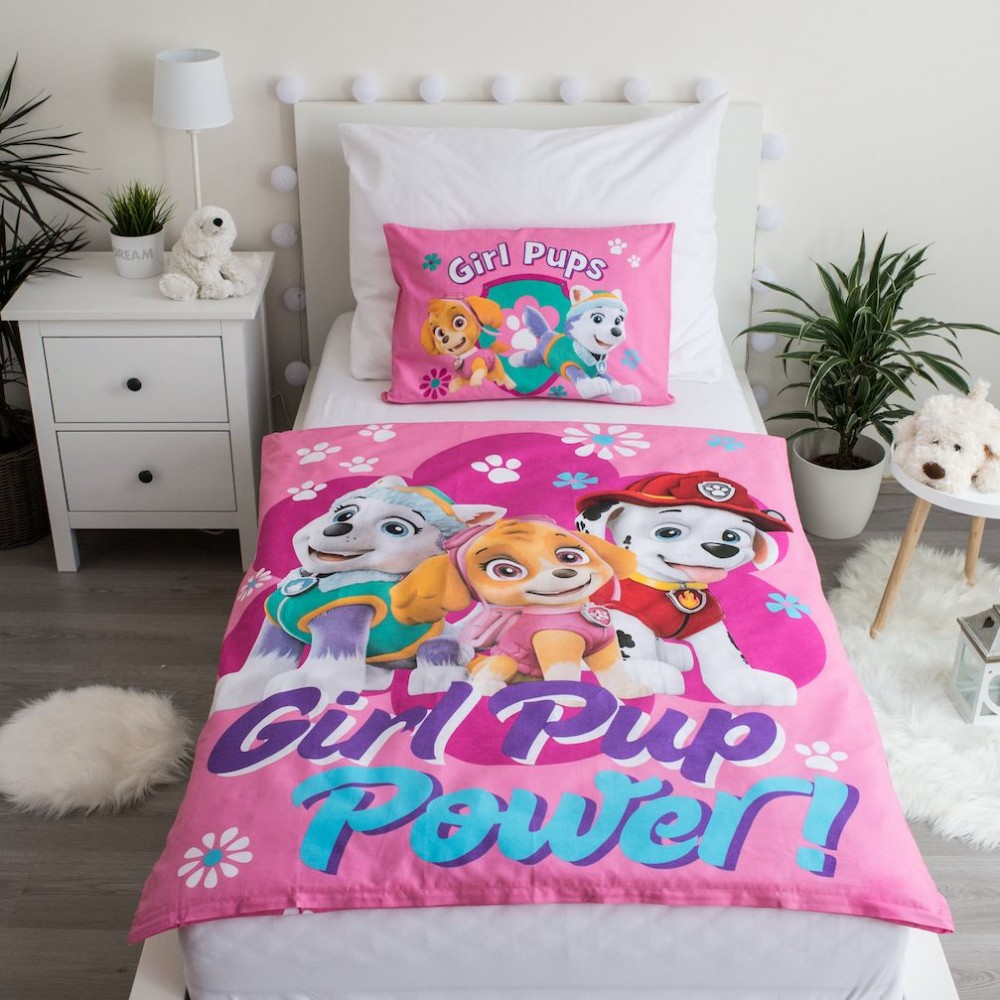 Paw Patrol Girl Power children's voodipesukomplekt 100x135 cm, 40x60 cm – detailvaade 2