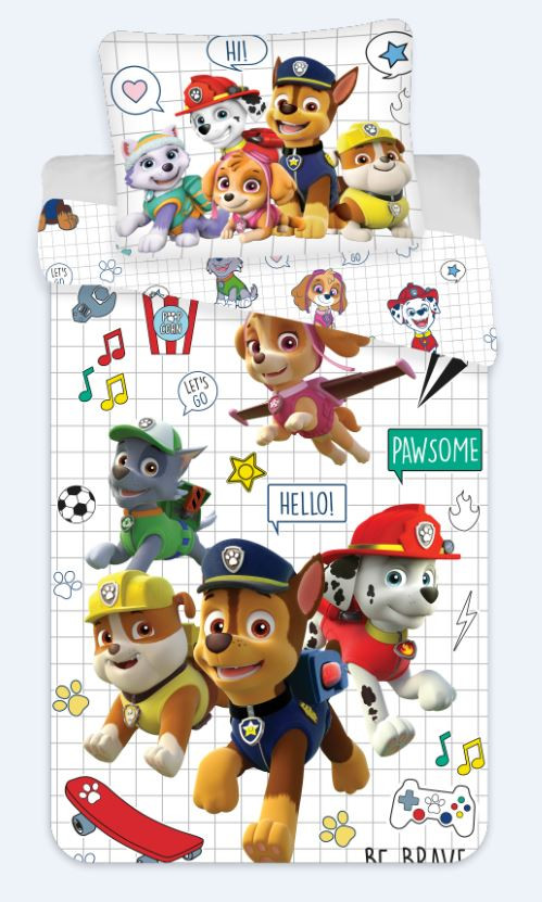 Paw Patrol Grid kids' voodipesukomplekt 100x140cm, 40x45 cm – detailvaade 2