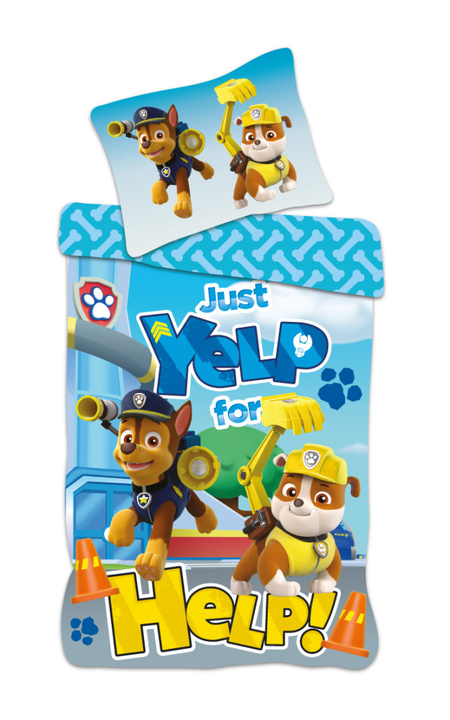 Paw Patrol Help! voodipesukomplekt 140x200cm, 70x90 cm – tootepilt