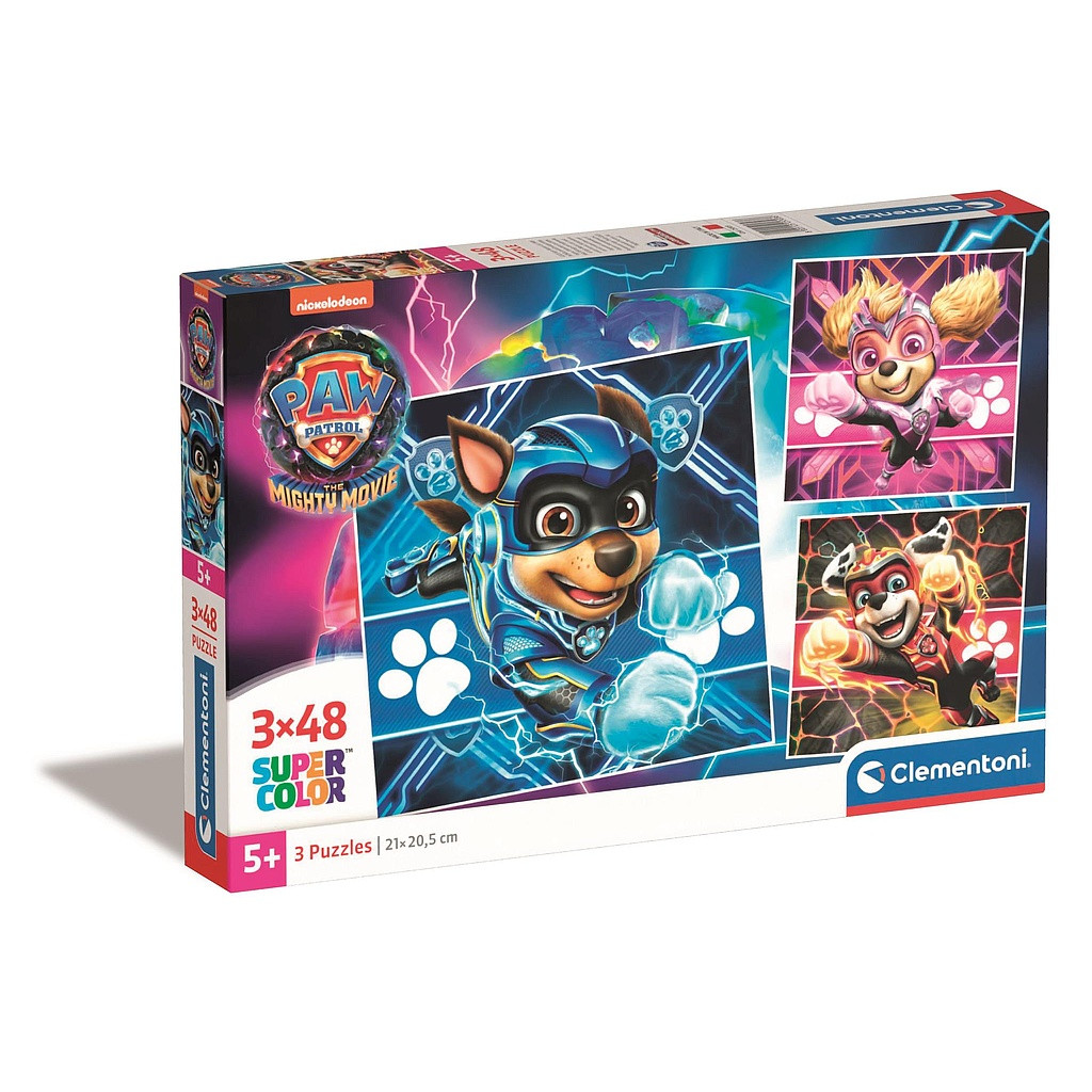 Paw Patrol Mighty 3×48-osaline pusle Clementoni – tootepilt