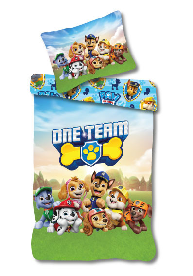 Paw Patrol One Team voodipesukomplekt 140x200cm, 70x90 cm – tootepilt
