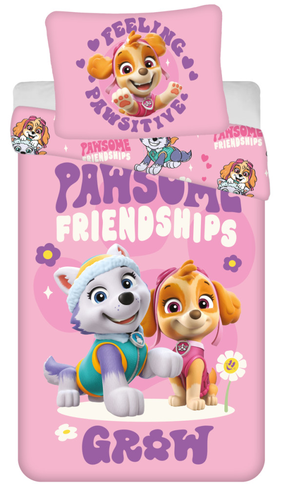 Paw Patrol Pawsitive mikrokiud voodipesukomplekt 140x200cm, 70x90 cm – tootepilt