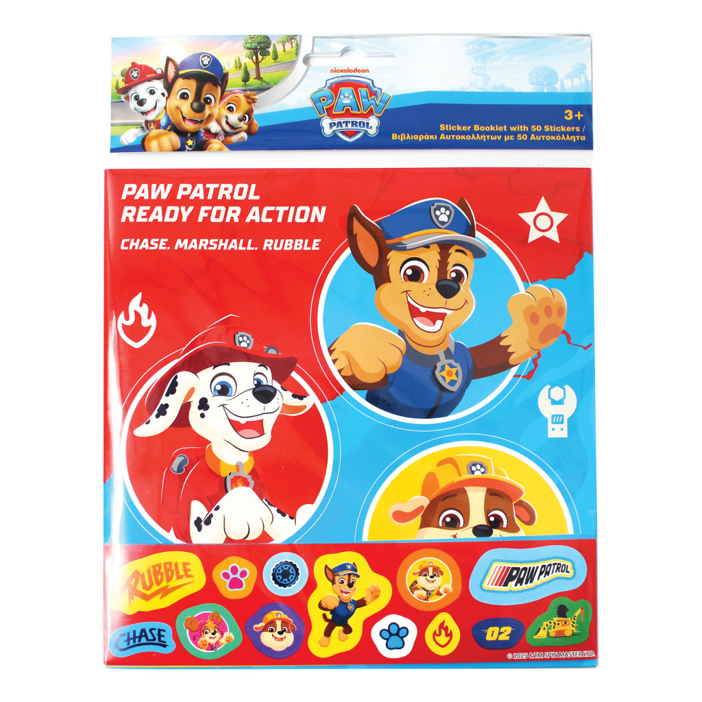 Paw Patrol Ready for Action 50 kleepsuga kleepsualbum – tootepilt