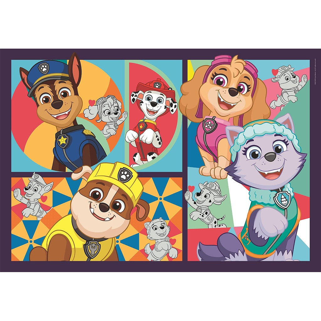 Paw Patrol Shapes Clementoni 30-osaline pusle – detailvaade 2