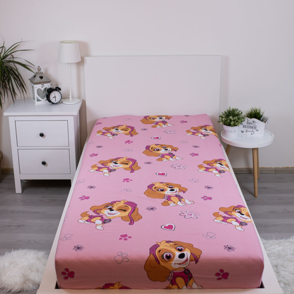 Paw Patrol Skye kummiga voodilina 90x200 cm – detailvaade 2