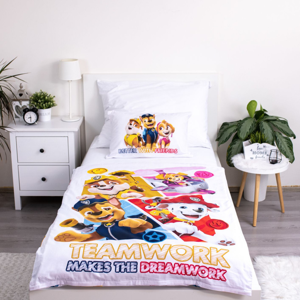 Paw Patrol Teamwork children's bedding cover 100x135cm, 40x60 cm – detailvaade 2
