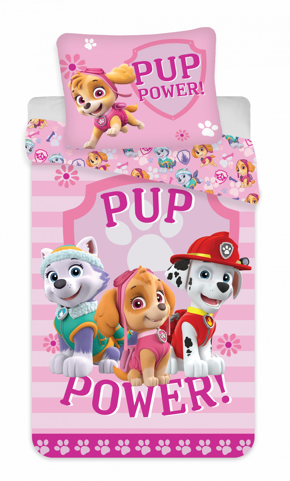 Paw Patrol voodipesukomplekt 140x200cm, 70x90 cm mikrokiud – tootepilt