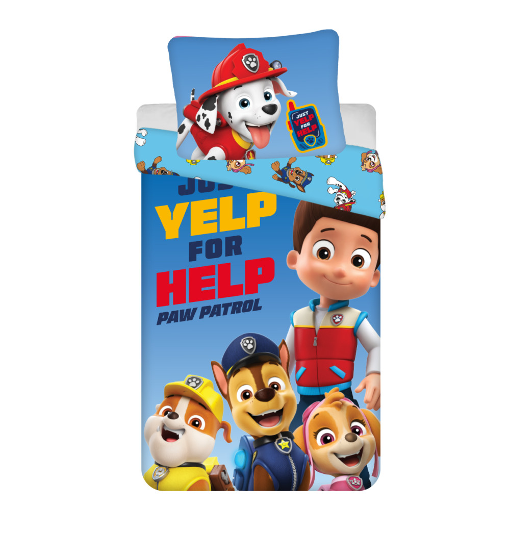 Paw Patrol Yelp bedding cover 140x200 cm, 70x90 cm – tootepilt