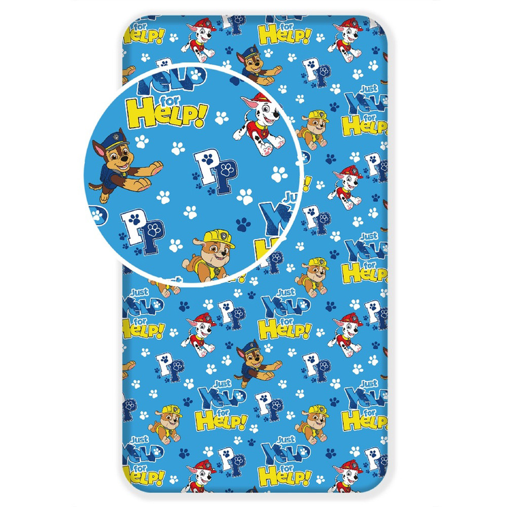 Paw Patrol Yelp kummiga voodilina 90x200 cm – tootepilt