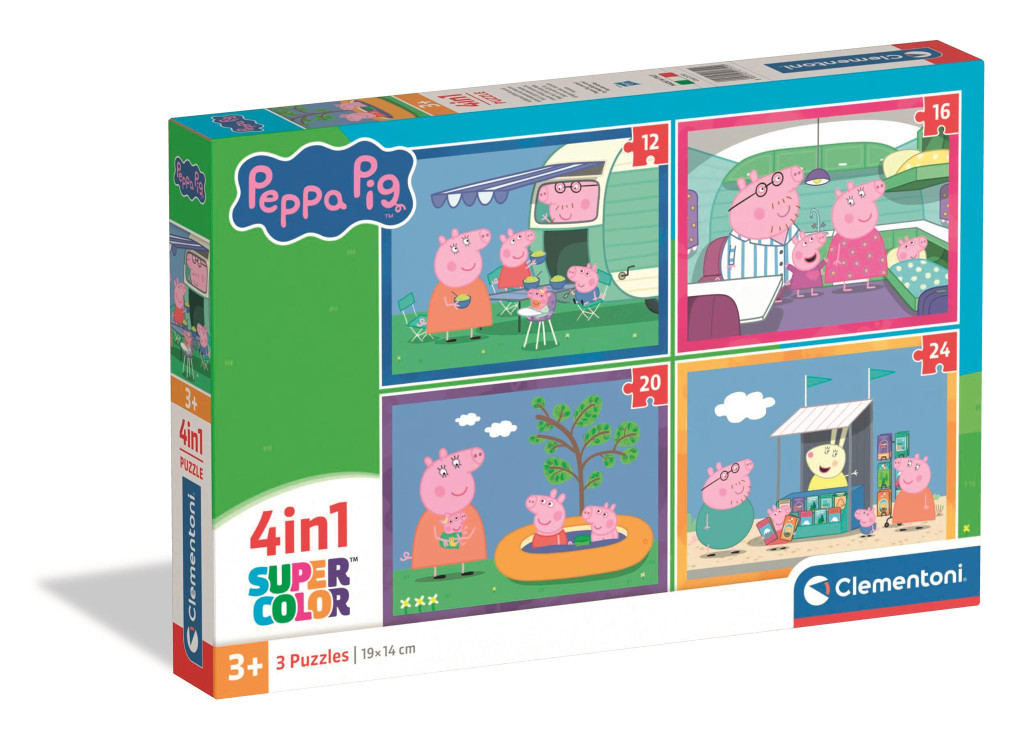 Peppa Pig Adventures Clementoni 4-in-1 puslekomplekt – tootepilt