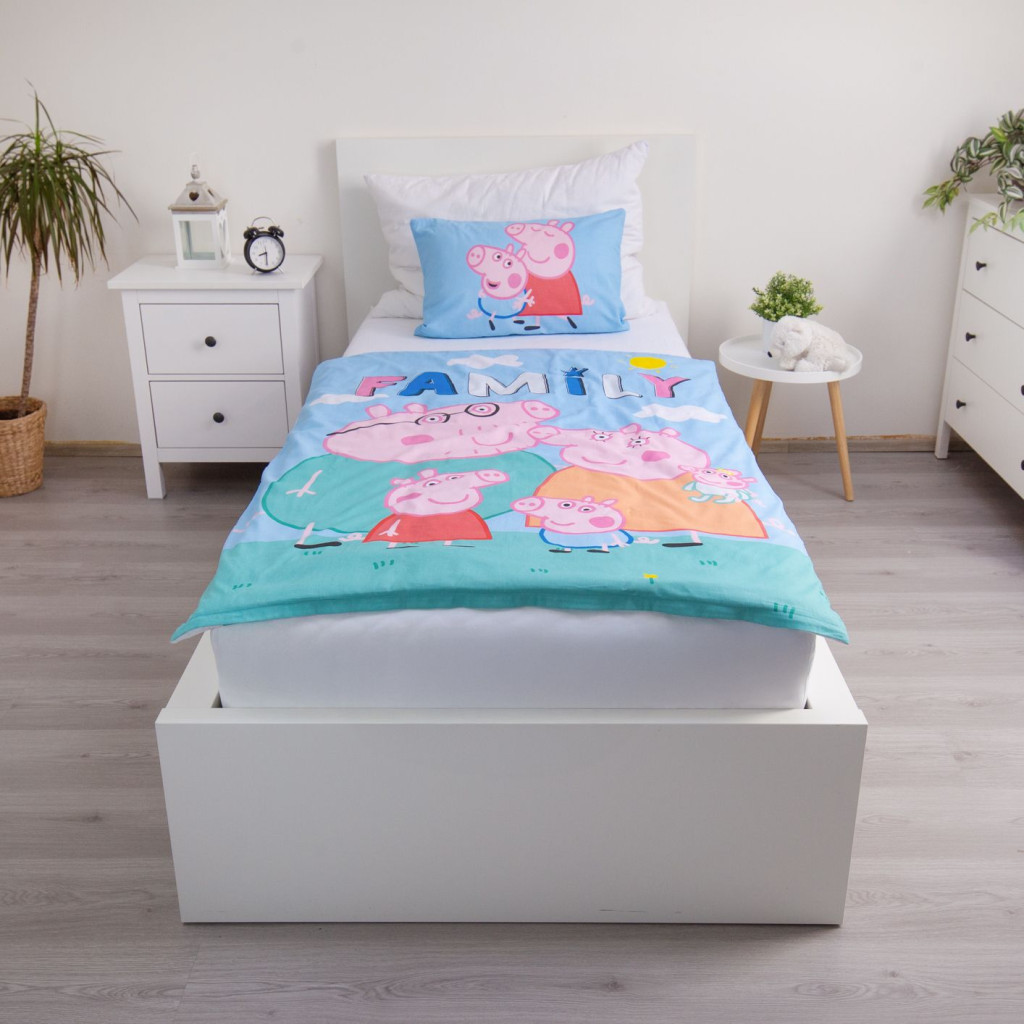 Peppa Pig Big Pig Family kids' voodipesukomplekt 100x135cm, 40x60 cm – detailvaade 2