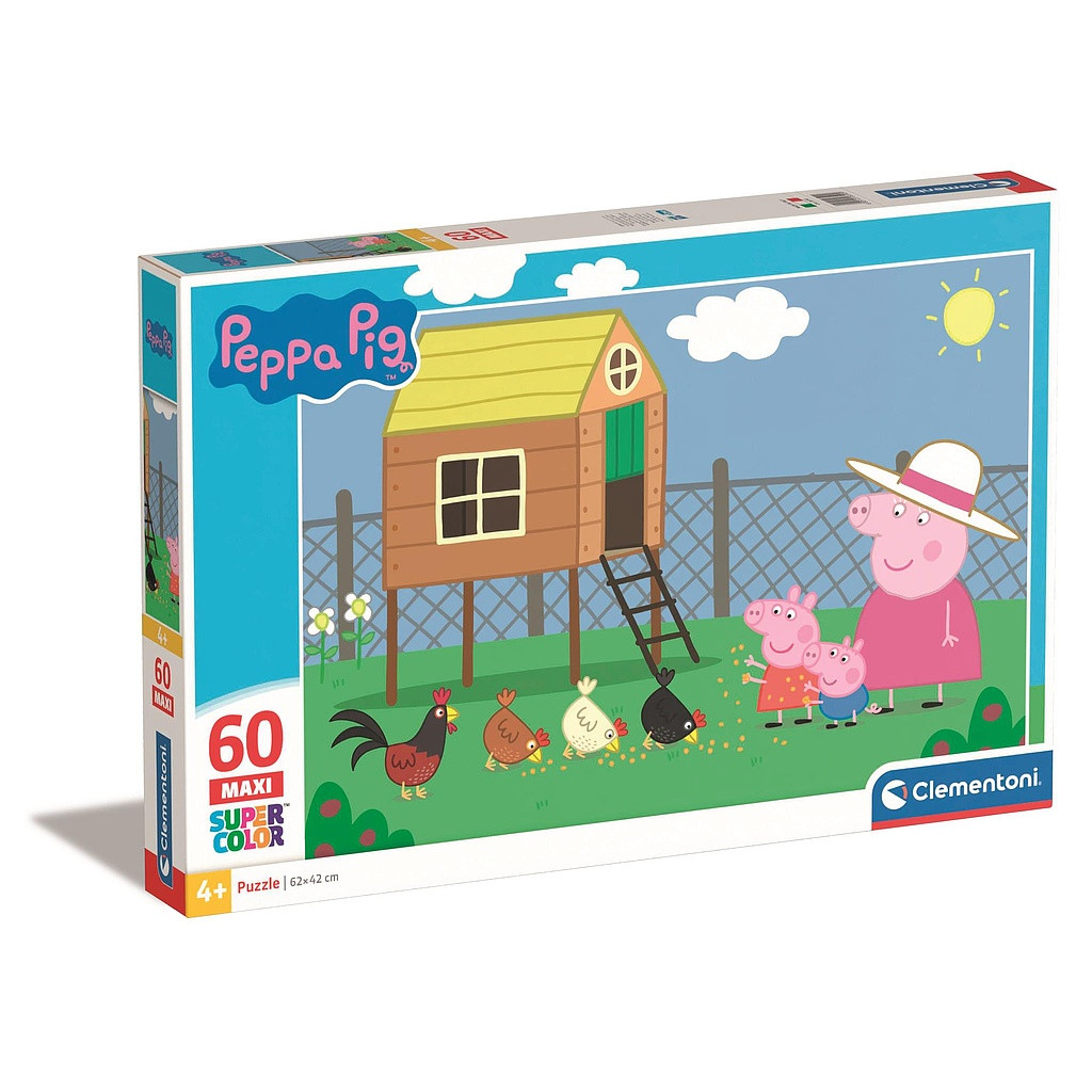 Peppa Pig Chicken Coop 60-osaline maxi pusle Clementoni – tootepilt