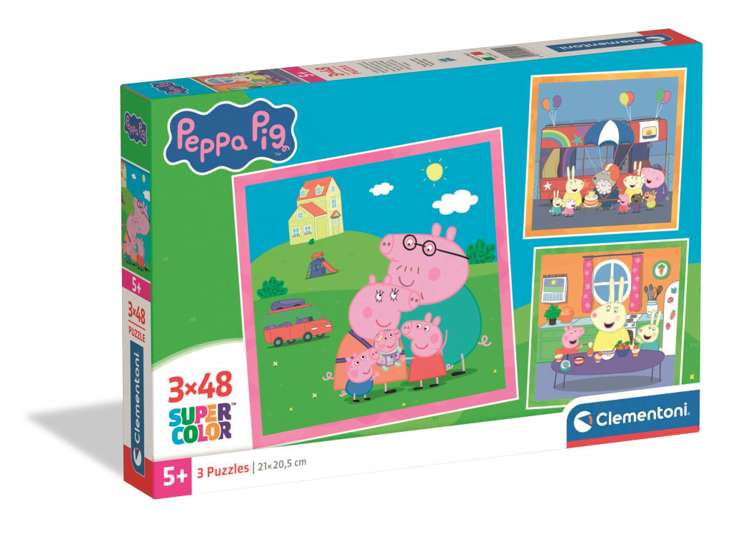 Peppa Pig Family 3×48-osaline pusle Clementoni – tootepilt